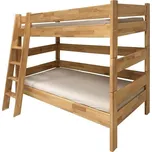 Gazel Sendy etážová postel 90 x 200 cm palanda 180 cm buk přírodní + 2 kapsy na postel ZDARMA