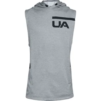 Under Armour Mk1 Terry Sleeveless Hoodie šedá Pánská vesta Under Armour Mk1 Terry Sleeveless Hoodie šedá