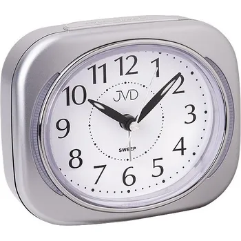 Budík JVD Netikající tichý hrantaý svítící ručkový budík sweep SRP826.4