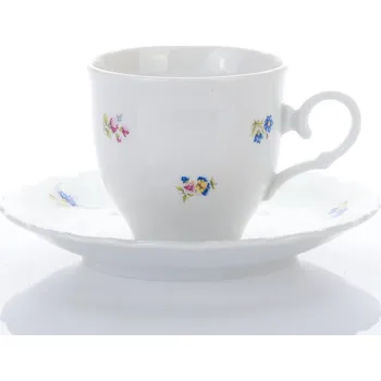 Thun Rulak Zettlitz Ophelia, šálek a podšálek, 190 ml, házenka, český porcelán, Thun R. Z.