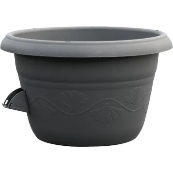 Květináč Plastia Žardina samozavlažovací Siesta bez závěsu - antracit průměr květináče: d35