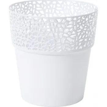 Obal na květináč Obal Rosa - bílý 15cm