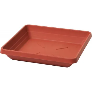 Plastia Miska čtyřhranná Lotos - terakota velikost misky: 12x12cm