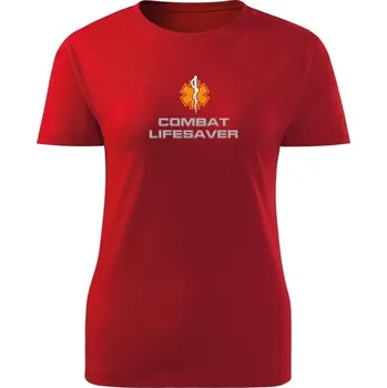 Dámské tričko Dámské tričko COMBAT LIFESAVER - červená