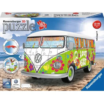 3D puzzle Ravensburger 3D Autobus Volkswagen T1 Hippie Style 162 dílků