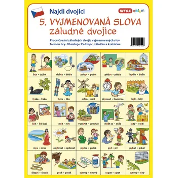 Pexeso Najdi dvojici: 5. Vyjmenovaná slova záludné dvojice - Infoa
