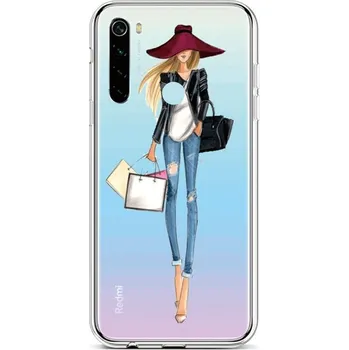 Pouzdro na mobilní telefon Kryt Xiaomi Redmi Note 8 silikon Lady 2 (obal neboli pouzdro na Xiaomi Redmi Note 8)