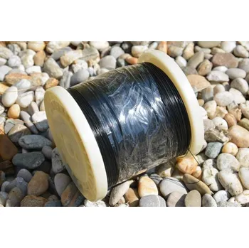 Pogumované ocelové lanko na metry tmavé Návin 150m