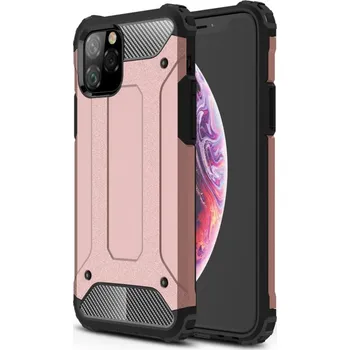 Pouzdro na mobilní telefon Kryt pro Apple iPhone 11 Pro Max - odolný - plastový / gumový - Rose Gold růžový