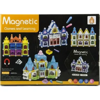 ostatní stavebnice Teddies 00311563 Magnetická stavebnice domeček 75 ks