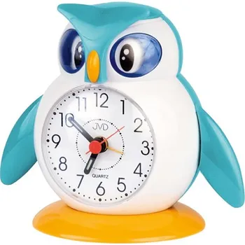 Budík Dětský přehledný budík JVD SR51.5 - sovička (dětská sovička pro děti - budík)