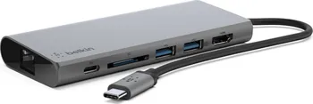 Belkin USB-C Multimedia Hub, šedý (F4U092btSGY)