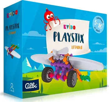 ostatní stavebnice Albi Kvído Playstix letadlo 26 dílků