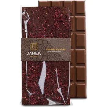 Cukrovinka Mléčná čokoláda s drcenými lyofilizovanými malinami a ostružinami