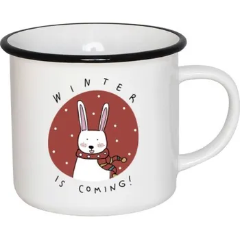 Pánské oblečení Plecháček - nerezový lem s potiskem Zmrzlý zajíček