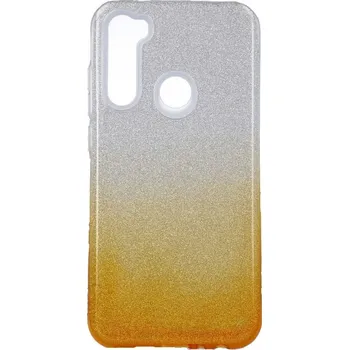 Obal Xiaomi Redmi Note 8 glitter stříbrno-oranžový (kryt neboli pouzdro na Xiaomi Redmi Note 8)