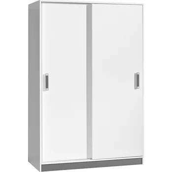 Postel Šatní skříň s posuv. dveřmi TRAFICO 14 bílá/popel