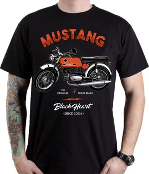 Pánské tričko Black Heart Mustang černé
