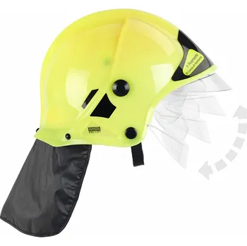 Cyklistická přilba Dětská hasičská přilba žlutá - fluoreskující (Dětská hasičská přilba - fluoreskující ve tmě)