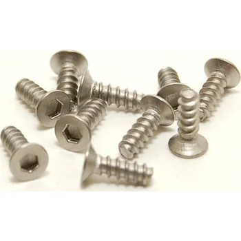 RC vybavení PN Racing M2×6 Titanium Countersunk Hex Tapping Screw (10 pcs)