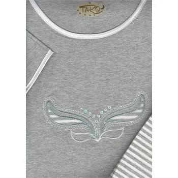 Dámské pyžamo Taro, pyžamo / dmácí oblek 079-Ilona, krátký rukáv, šedá. vel. L