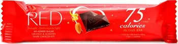 Čokoládová tyčinka RED Chocolate Hořká čokoláda 75 kcal pomeranč mandle 26 g