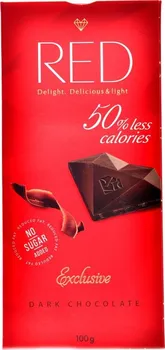 Čokoláda RED Chocolate Hořká čokoláda Exclusive 50% less calories 100 g