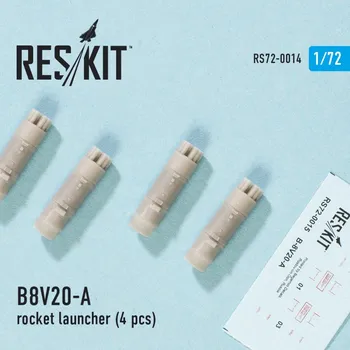 Plastikový model Reskit 1/72 B8V20-A Rocket Launcher (4 pcs.)