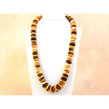 Náhrdelník Exkluzivní náhrdelník jantar matný mix 75cm