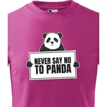 Dětské tričko Never say no to Panda, Barva Purpurová, Velikost 158 cm/12 roků, Canvas Dětské tričko Bezvatriko.cz 1