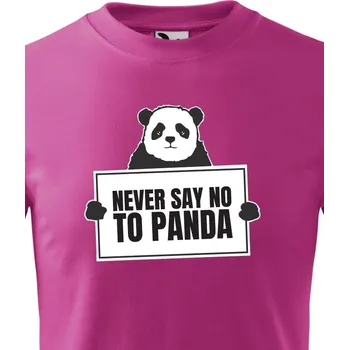 Chlapecké tričko Dětské tričko Never say no to Panda, Barva Purpurová, Velikost 158 cm/12 roků, Canvas Dětské tričko Bezvatriko.cz 1