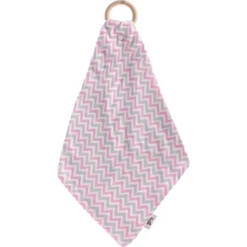 Kikko Kousátko s plenkou Chevron Baby pink