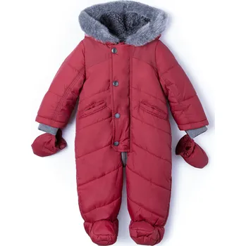 Kojenecká kombinéza John Lewis Kojenecká zimní kombinéza pro miminka vínová Velikost: 62