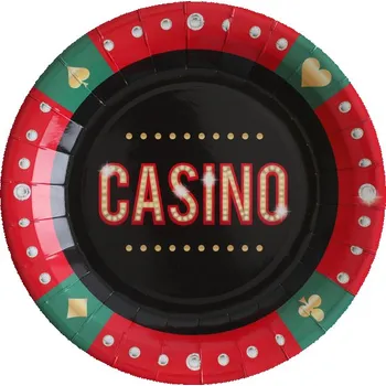 Santex Casino party - Talíře papírové 10 ks