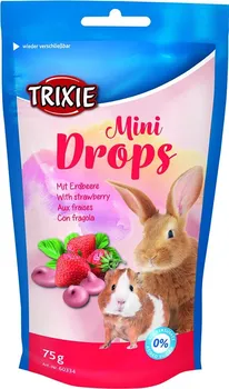 Krmivo pro hlodavce Trixie Mini jahodové dropsy pro králíky a morčata 75 g