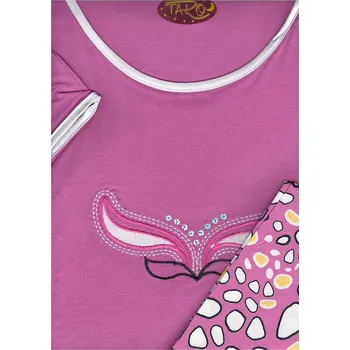 Dámské pyžamo Taro, pyžamo / domácí oblek 079-Ilona, krátký rukáv, fialová, vel. M