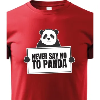 Chlapecké tričko Dětské tričko Never say no to Panda, Barva Červená, Velikost 158 cm/12 roků, Canvas Dětské tričko Bezvatriko.cz 1