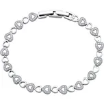 Luxusní stříbrný náramek LOVE se zirkony