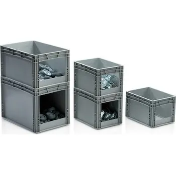 Přepravka na jídlo Plastová přepravka s vkladovým oknem, 60x40x27 cm