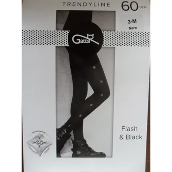 Dámské punčochy Gatta Flash&black 03 60 den Punčochové kalhoty nero-černé