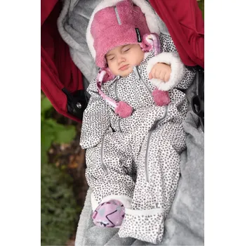 Kojenecká kombinéza šedo-smetanový softshellový overal