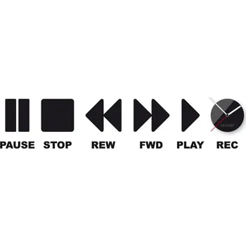 Samolepící dekorace Clocker Nalepovací hodiny Player buttons