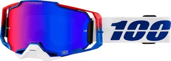 Motocyklové brýle 100% Armega Genesis Hiper modro červené plexi