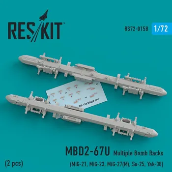Plastikový model Reskit 1/72 MBD2-67U Multiple Bomb Racks (2 pcs.)