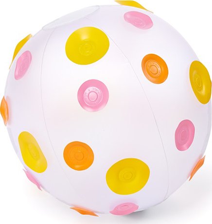FATRA Nafukovací míč s puntíky, oranžovo-žluto-růžový, průměr 33 cm