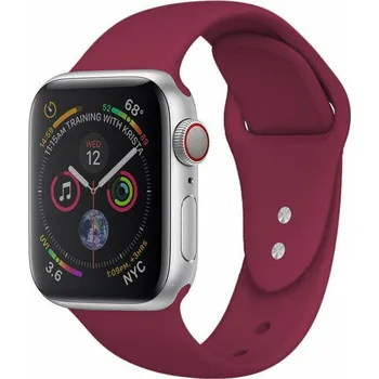 Příslušenství k chytrým hodinkám eses Silikonový řemínek pro Apple Watch - Tmavě červený S, M, L - 38mm, 40mm, 41mm