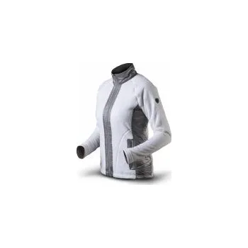 Dámská mikina Trimm FLOWERS grey / white XL; Bílá mikina + DÁREK DLE VÝBĚRU!