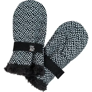 Rukavice černo-bílé palčáky ze zimního softshellu