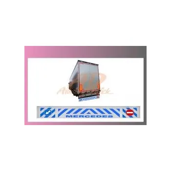 Kuchyňská zástěra zástěra zadní--2400x350-MERCEDES-bílá--modré písmo