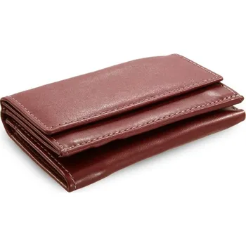 Peněženka Vínově červená kožená mini peněženka Athena